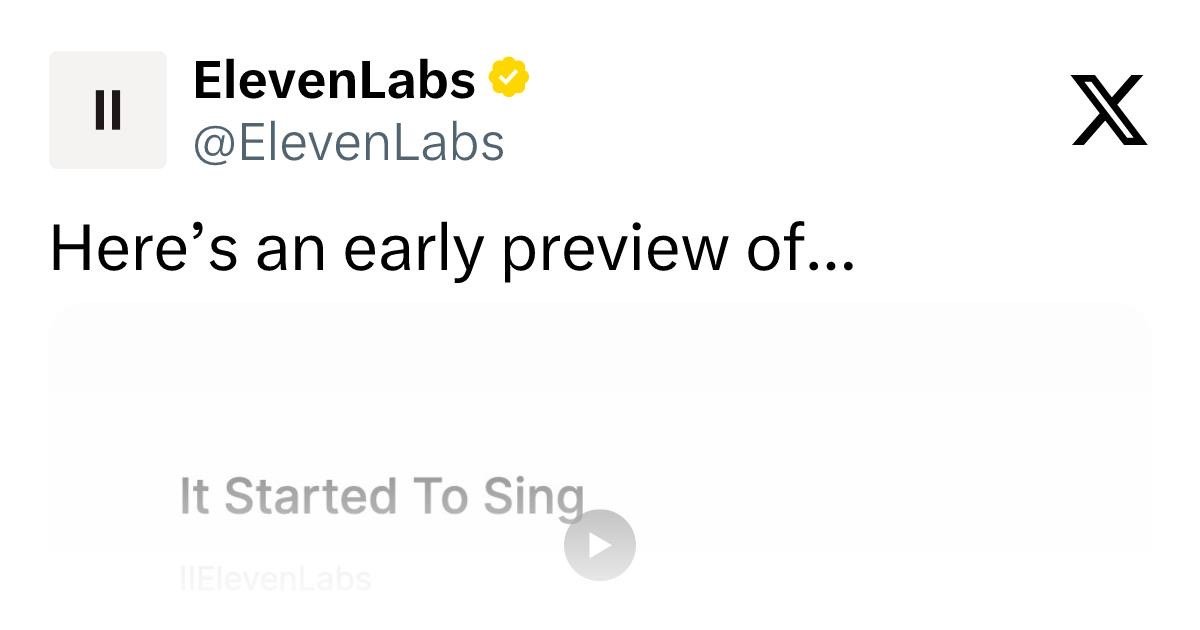 ElevenLabs (@ElevenLabs) on X