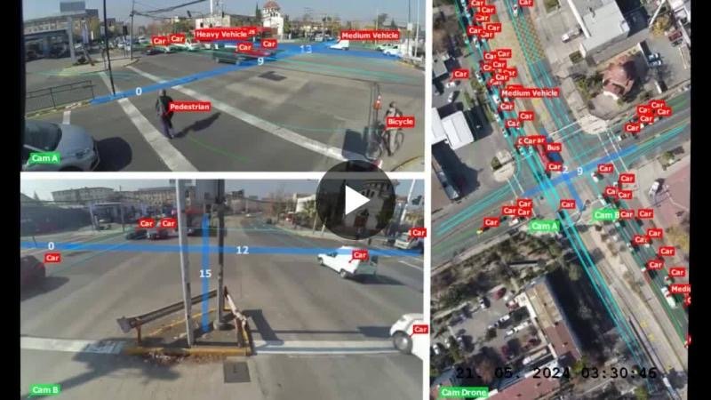 AI stitching together multiple video feeds into one omniscient traffic god. | Bilawal Sidhu