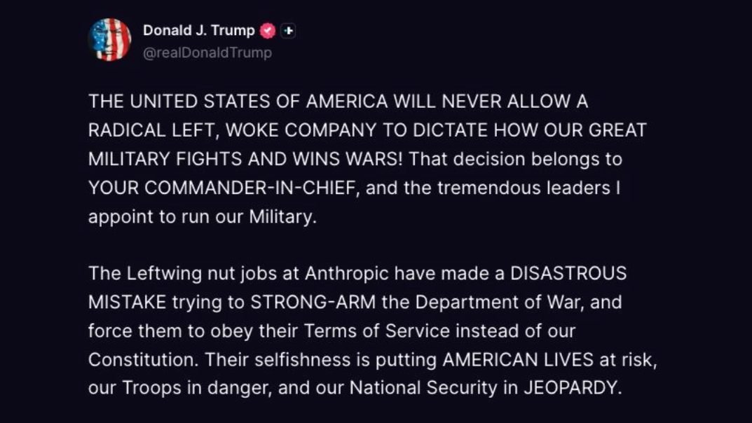 When the governance of AI comes down to Terms of Service vs Truth Social posts
