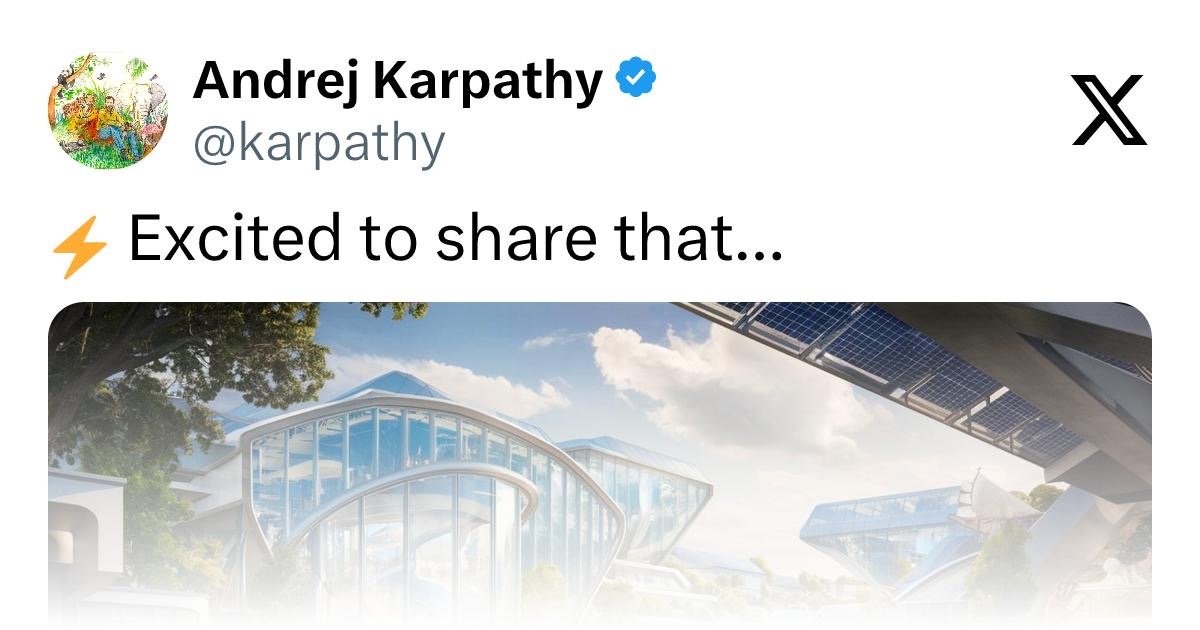 Andrej Karpathy (@karpathy) on X