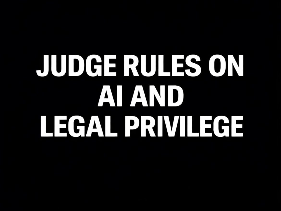 A Manhattan federal judge has delivered a really important ruling on artificial intelligence and legal practice - can you claim legal privilege over AI generated documents? It’s a potential major… | Dr. Barry Scannell | 121 comments