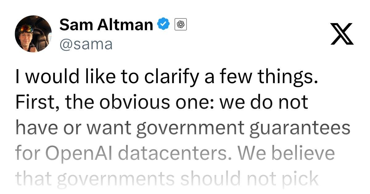 Sam Altman (@sama) on X