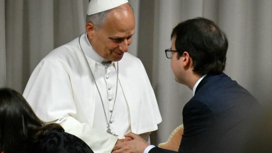 The Pope and Anthropic's Chris Olah at the Vatican. Both men were in the same room. Only one of them was selling something.