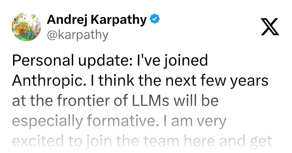 Andrej Karpathy (@karpathy) on X