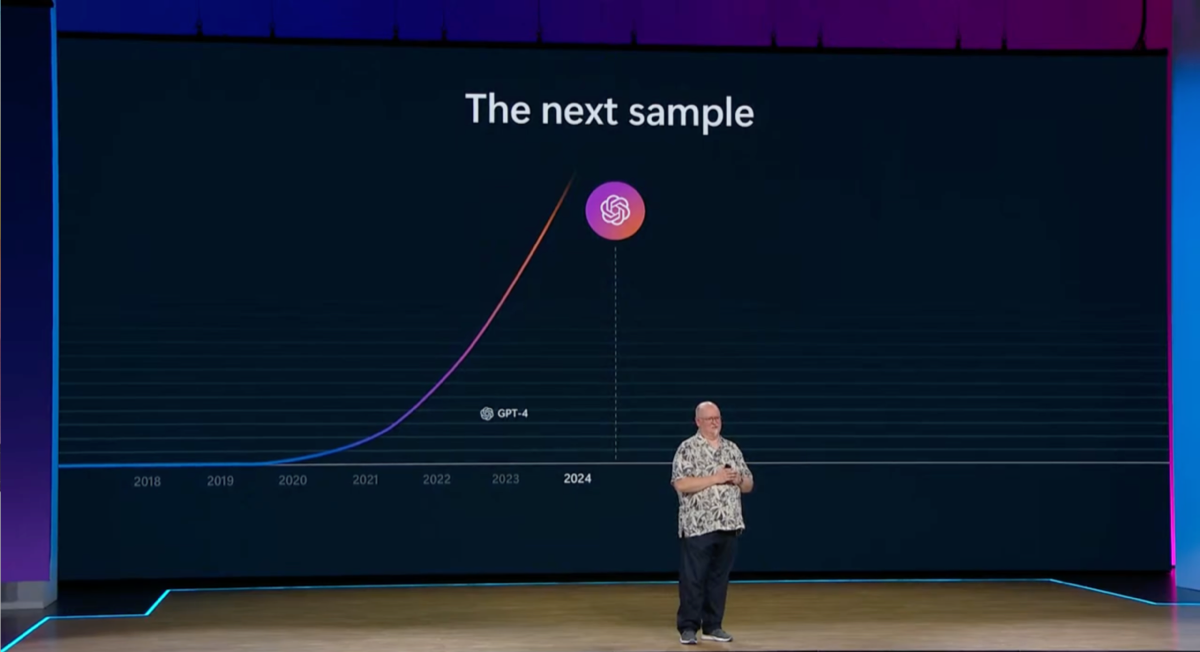 Microsoft CTO Kevin Scott on stage at Microsoft Build 2024